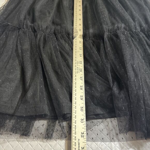 LULU'S SZ S Black For Love Mesh Tulle Tiered Ruffled Maxi Dress NEW Witchy Goth - Picture 12 of 16